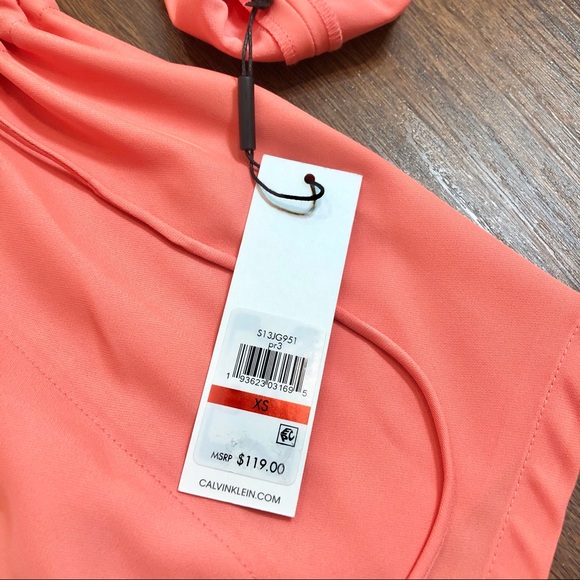 Calvin Klein Open Front Jacket Porcelain Rose - Picture 7 of 10